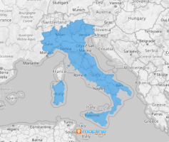 Map of Italy regions