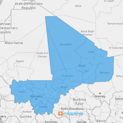 Map of Mali cercles