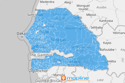 Map of Senegal Communes