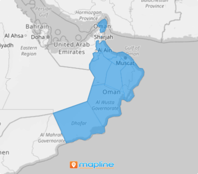 Map of Oman governorates
