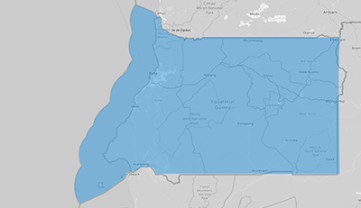 Map of Equatorial Guinea regions
