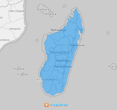 Map of Madagascar regions