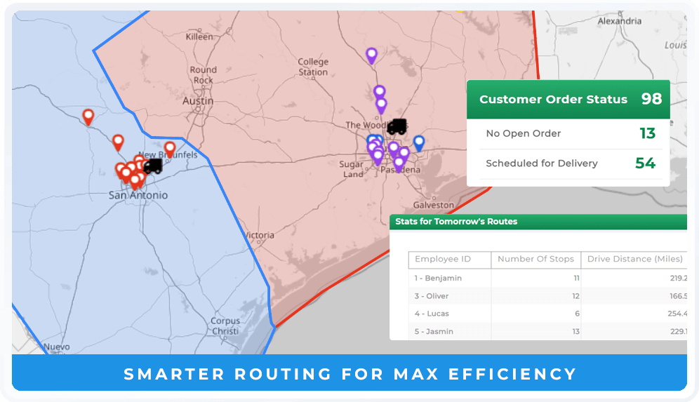 Last-mile route planning. Keep your team and deliveries on track with faster, smarter routing