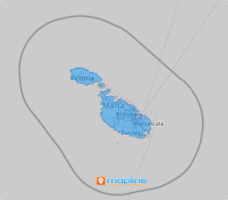 Map of Malta islands