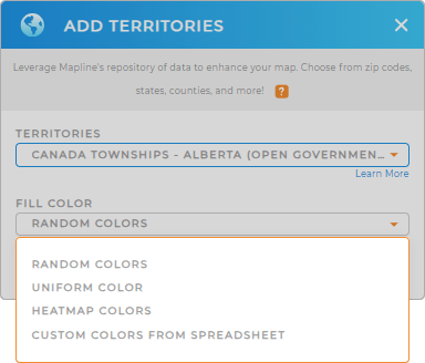 Color-code your Canada townships - Alberta territory map in seconds
Map of Canada townships - Alberta