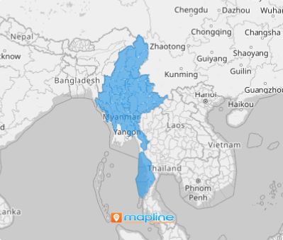 Map of Myanmar districts