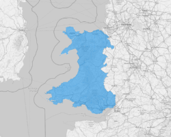 Map of Wales Principal Areas