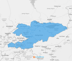 Map of Kyrgyzstan regions