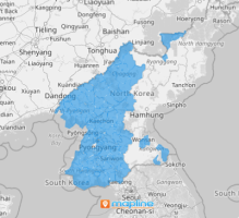 Map of North Korea counties