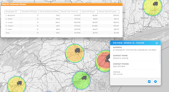 Optimize vehicle service area coverage