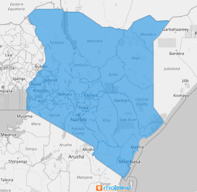 Map of Kenya Counties