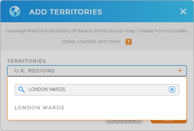 Add London wards to your map in Mapline