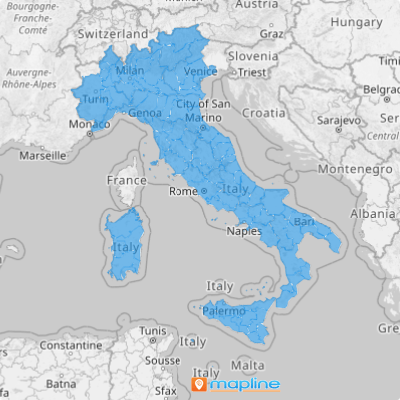 Italy provinces map