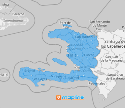 Map of Haiti Arrondissements