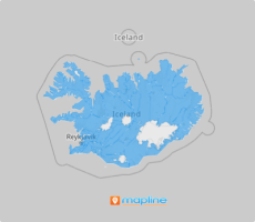 Map of Iceland municipalities