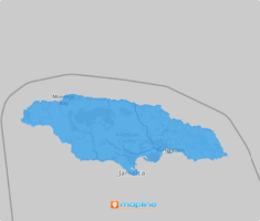 Map of Jamaica counties