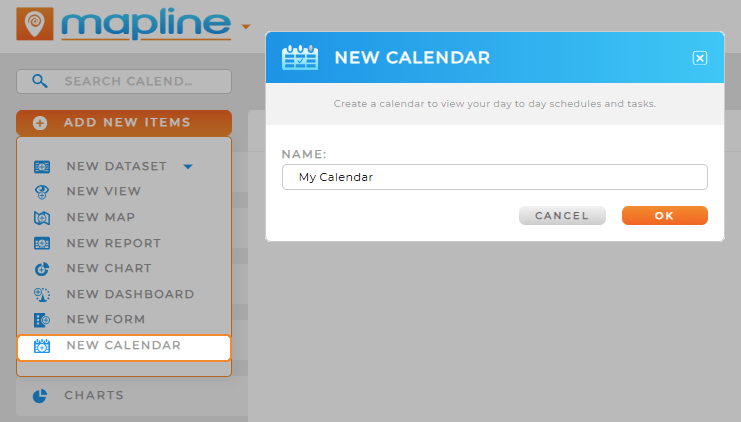 Easily create calendars in Mapline